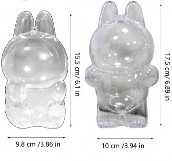 Labubu Protective Case Cover Transparent Plushie Display
