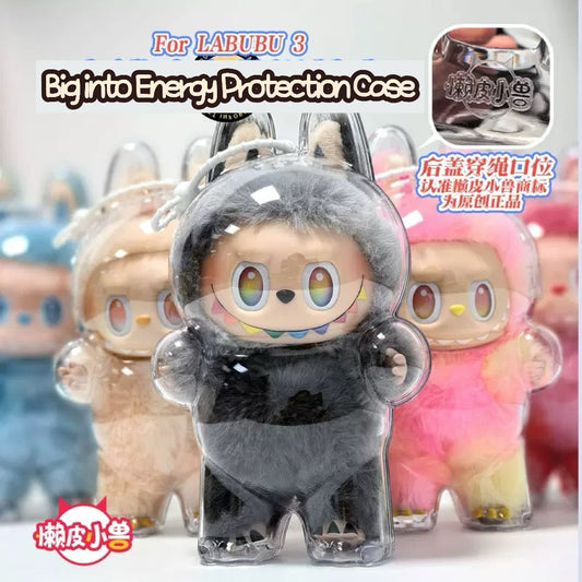 Labubu Protective Case Cover Transparent Plushie Display