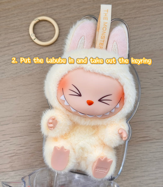 Labubu Protective Case Cover Transparent Plushie Display