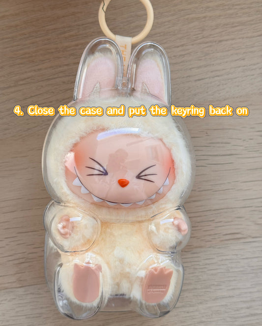 Labubu Protective Case Cover Transparent Plushie Display