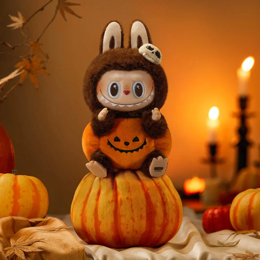 Labubu The Monsters Happy Halloween Party Series Sitting Pumpkin Vinyl Plush Pendant