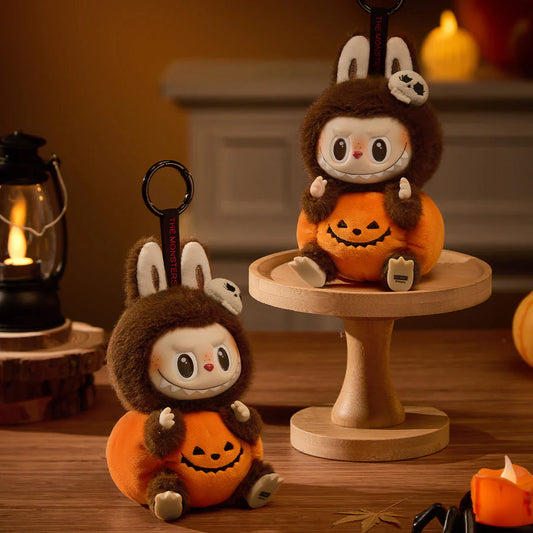 Labubu The Monsters Happy Halloween Party Series Sitting Pumpkin Vinyl Plush Pendant