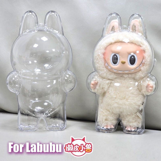 Labubu Protective Case Cover Transparent Plushie Display