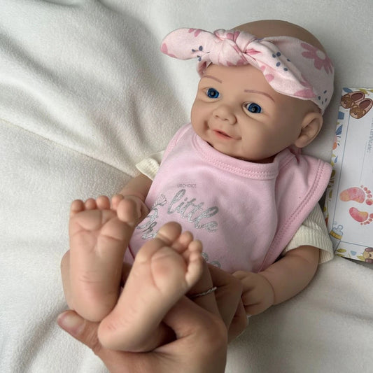 17Inch Soft Lifelike Silicone Reborn Baby Girl Dolls Realistic Skin