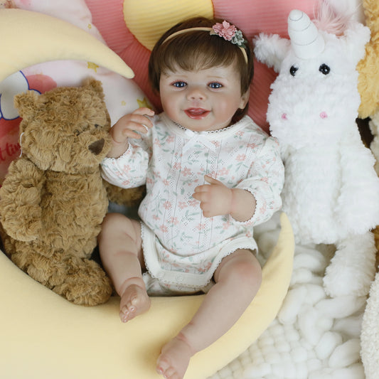 Reborn Baby Doll Girl 18 Inch Realistic Newborn Silicone Baby