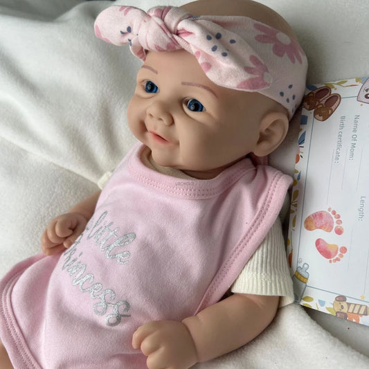 17Inch Soft Lifelike Silicone Reborn Baby Girl Dolls Realistic Skin