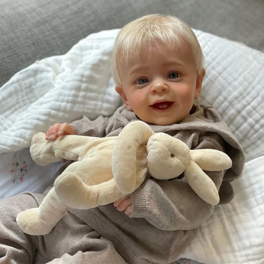 60CM Reborn Baby Doll Yannik with Blonde Hair