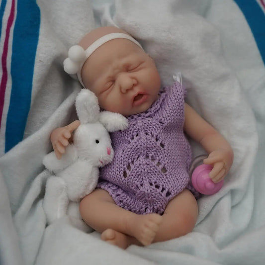 Reborn Baby Dolls 7 Inch Full Body Silicone Doll Boy Mini
