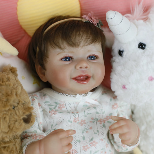 Reborn Baby Doll Girl 18 Inch Realistic Newborn Silicone Baby