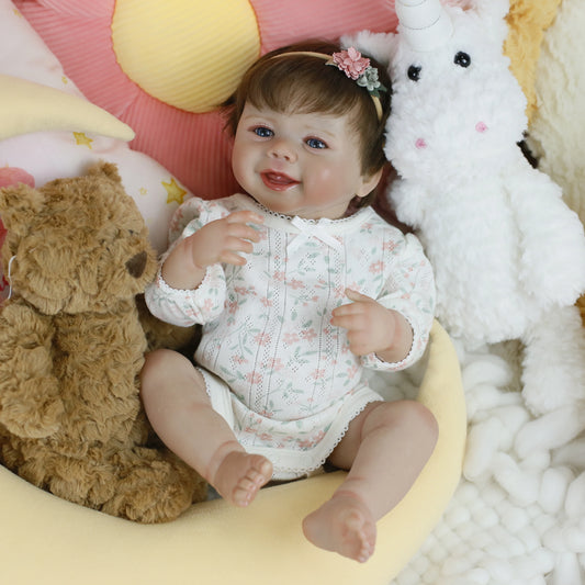 Reborn Baby Doll Girl 18 Inch Realistic Newborn Silicone Baby