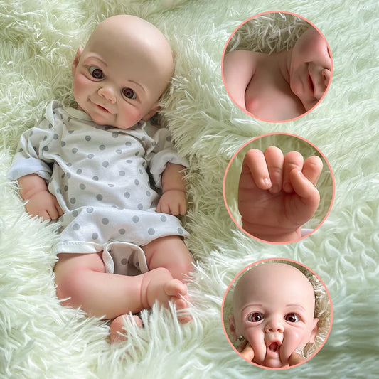 Soft 18 Inch Reborn doll Full Body Platinum silicone