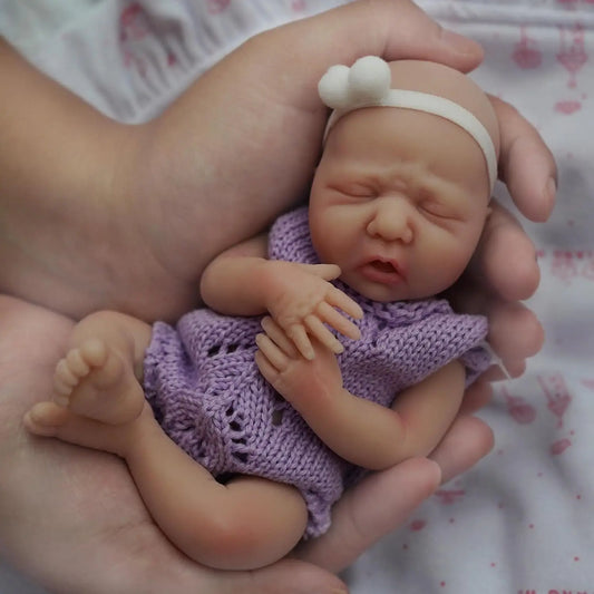 Reborn Baby Dolls 7 Inch Full Body Silicone Doll Boy Mini