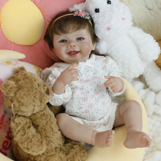 Reborn Baby Doll Girl 18 Inch Realistic Newborn Silicone Baby
