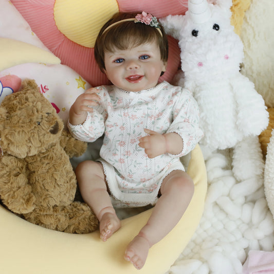 Reborn Baby Doll Girl 18 Inch Realistic Newborn Silicone Baby