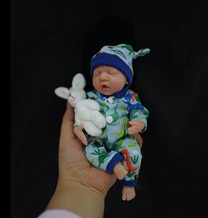 Reborn Baby Dolls 7 Inch Full Body Silicone Doll Boy Mini