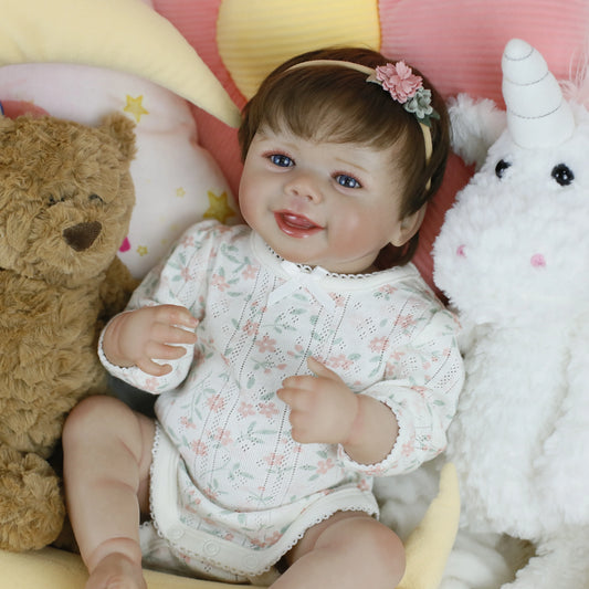 Reborn Baby Doll Girl 18 Inch Realistic Newborn Silicone Baby