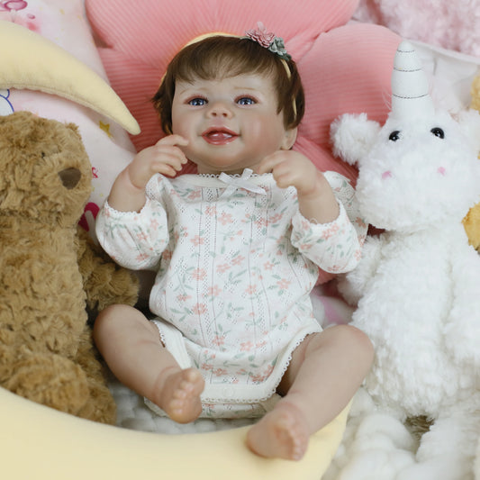 Reborn Baby Doll Girl 18 Inch Realistic Newborn Silicone Baby