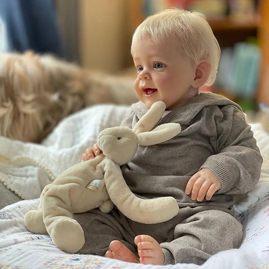 60CM Reborn Baby Doll Yannik with Blonde Hair