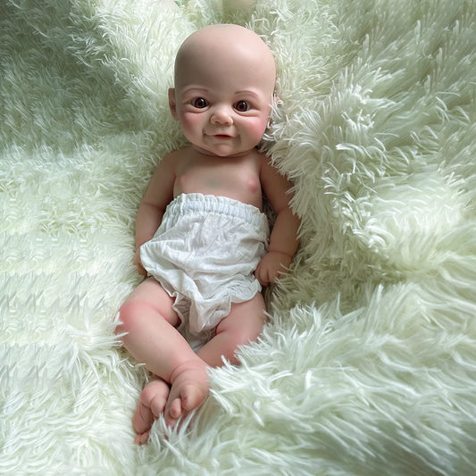 Soft 18 Inch Reborn doll Full Body Platinum silicone