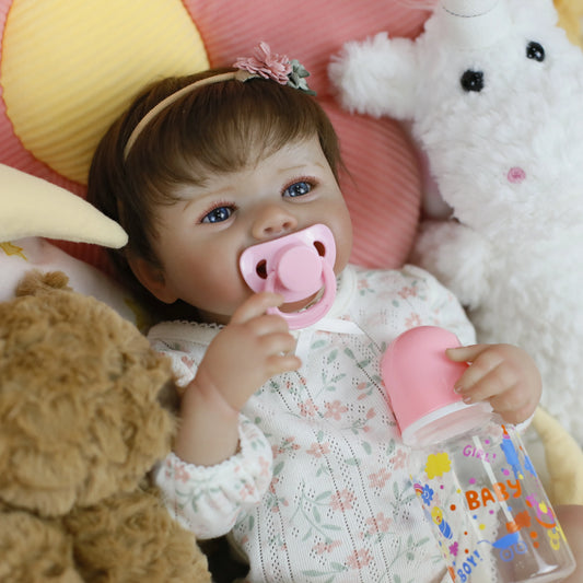 Reborn Baby Doll Girl 18 Inch Realistic Newborn Silicone Baby