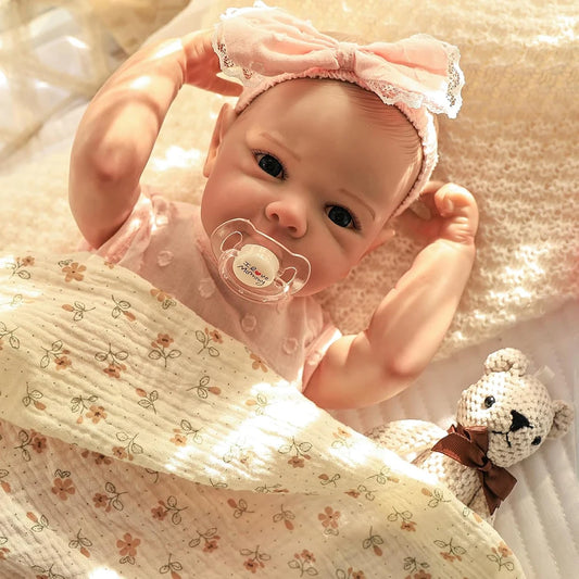 Reborn Dolls Full Body Silicone 46cm Lifelike Soft Cute Real Baby Girl