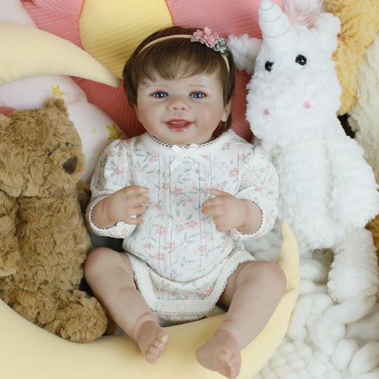 Reborn Baby Doll Girl 18 Inch Realistic Newborn Silicone Baby