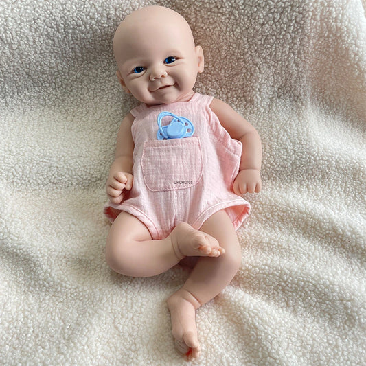 17Inch Soft Lifelike Silicone Reborn Baby Girl Dolls Realistic Skin