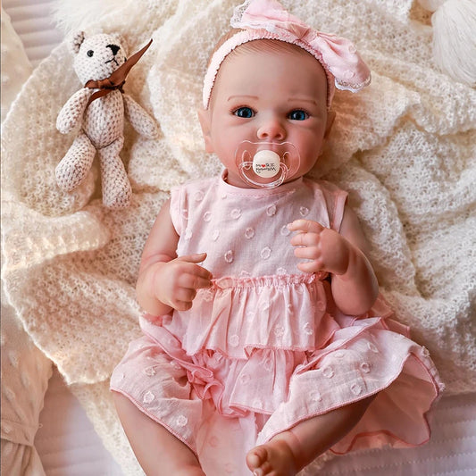 Reborn Dolls Full Body Silicone 46cm Lifelike Soft Cute Real Baby Girl