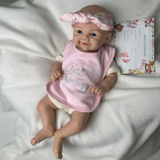 17Inch Soft Lifelike Silicone Reborn Baby Girl Dolls Realistic Skin