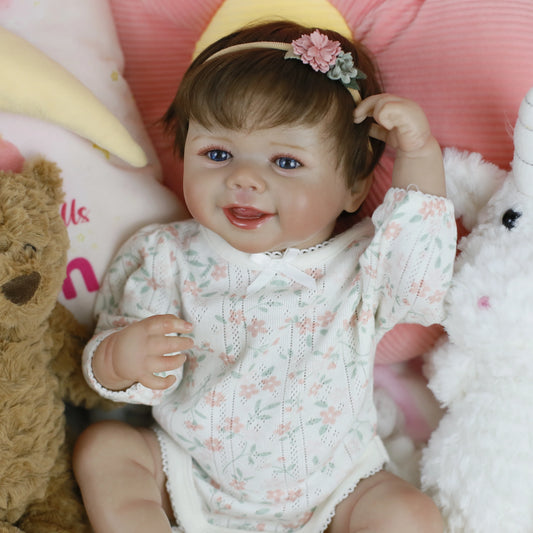 Reborn Baby Doll Girl 18 Inch Realistic Newborn Silicone Baby
