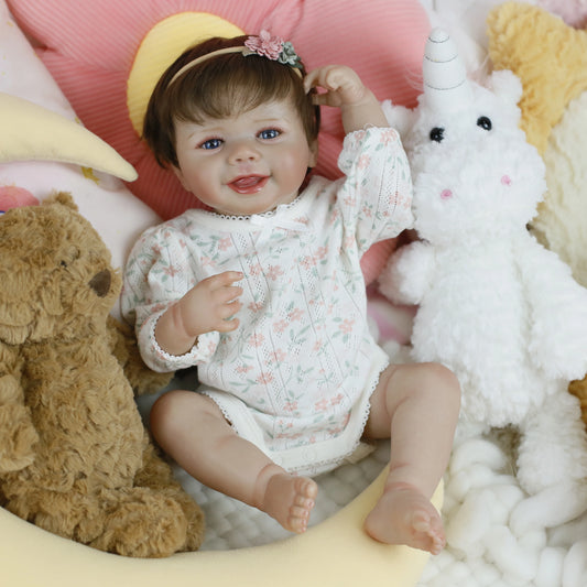 Reborn Baby Doll Girl 18 Inch Realistic Newborn Silicone Baby