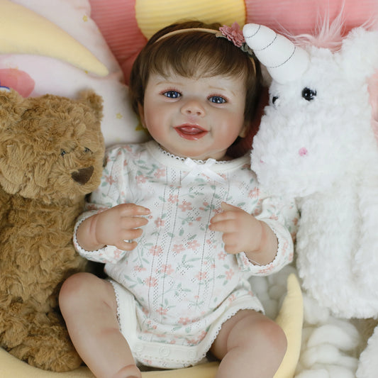 Reborn Baby Doll Girl 18 Inch Realistic Newborn Silicone Baby
