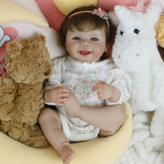 Reborn Baby Doll Girl 18 Inch Realistic Newborn Silicone Baby