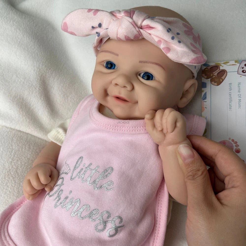 17Inch Soft Lifelike Silicone Reborn Baby Girl Dolls Realistic Skin