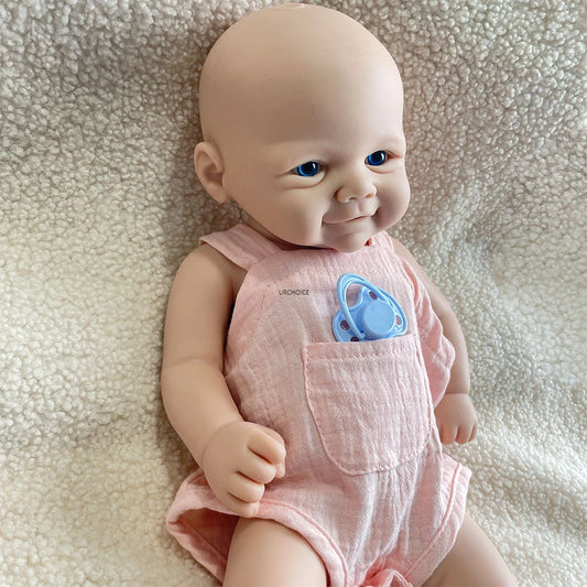 17Inch Soft Lifelike Silicone Reborn Baby Girl Dolls Realistic Skin