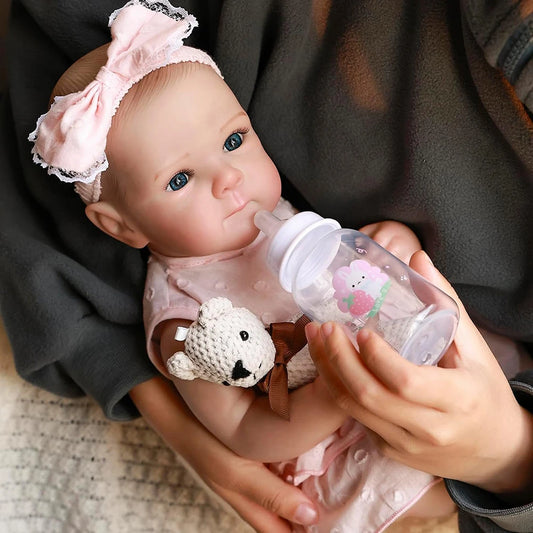 Reborn Dolls Full Body Silicone 46cm Lifelike Soft Cute Real Baby Girl