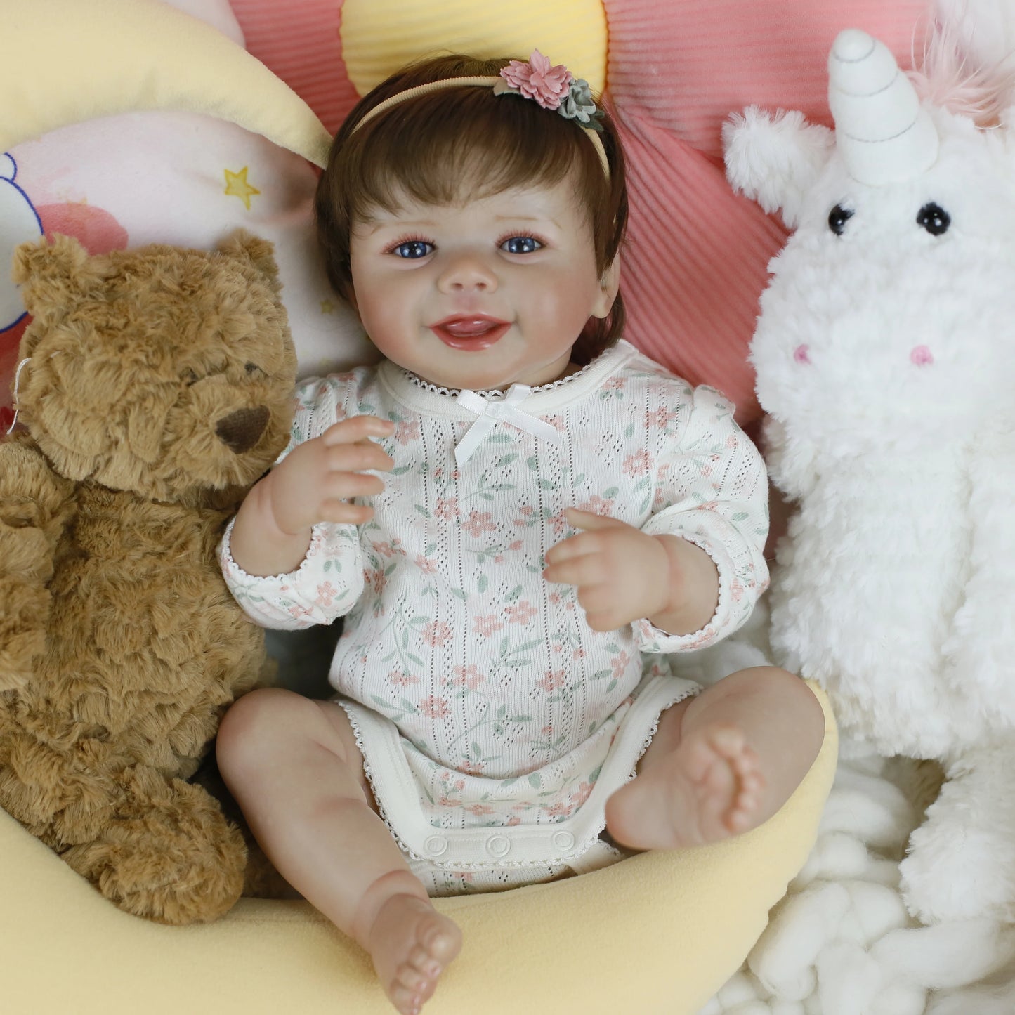 Reborn Baby Doll Girl 18 Inch Realistic Newborn Silicone Baby