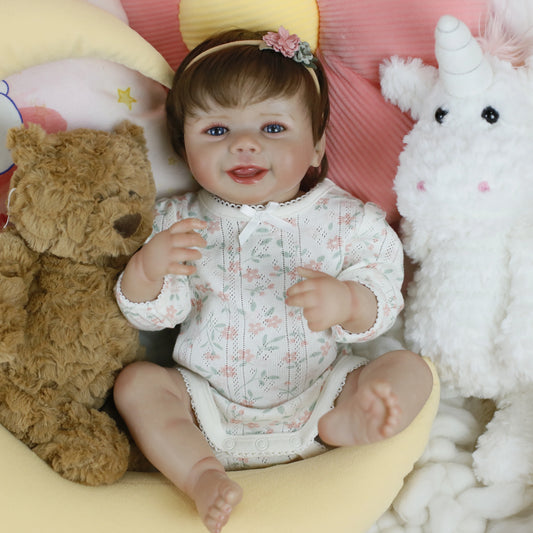 Reborn Baby Doll Girl 18 Inch Realistic Newborn Silicone Baby