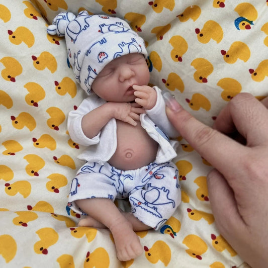 Reborn Baby Dolls 7 Inch Full Body Silicone Doll Boy Mini