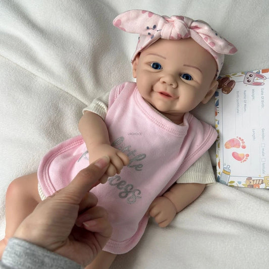 17Inch Soft Lifelike Silicone Reborn Baby Girl Dolls Realistic Skin