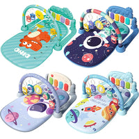 Baby Musical Play Mat with Piano & Hanging Toys (0–12M)