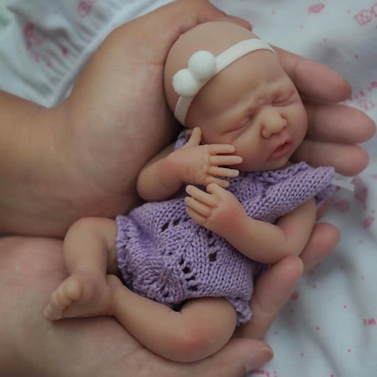 Reborn Baby Dolls 7 Inch Full Body Silicone Doll Boy Mini