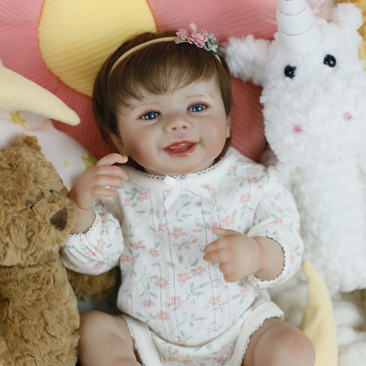 Reborn Baby Doll Girl 18 Inch Realistic Newborn Silicone Baby