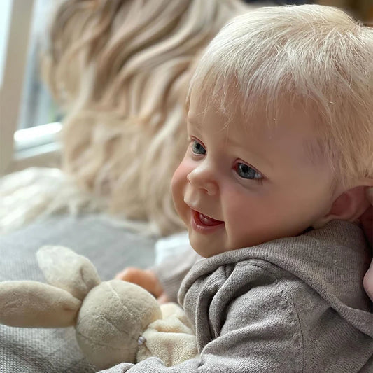 60CM Reborn Baby Doll Yannik with Blonde Hair